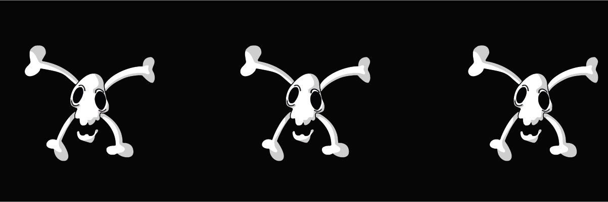 Flag against piracy banner