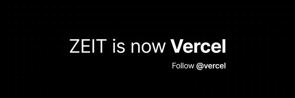 ZEIT is now @vercel Profile Banner