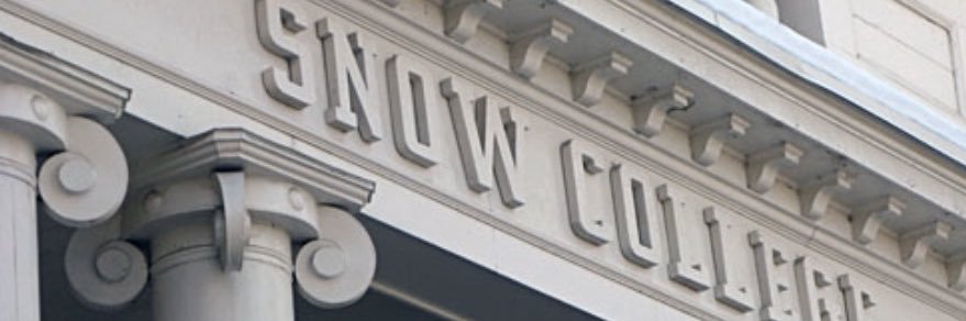 Snow College President banner