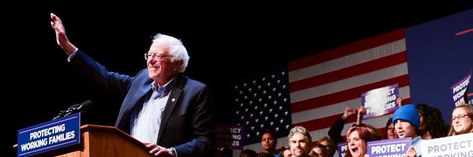 President Bernie Sanders banner