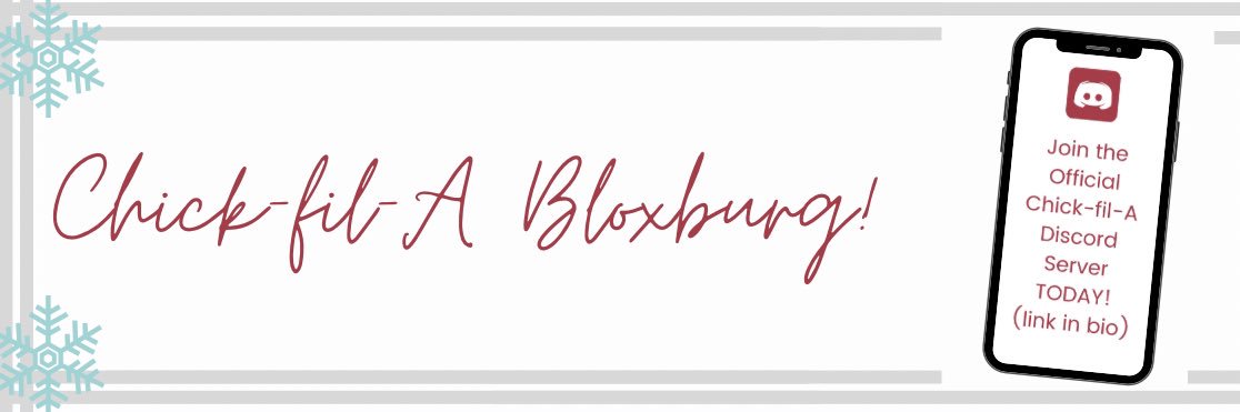 Chick-fil-A Bloxburg banner