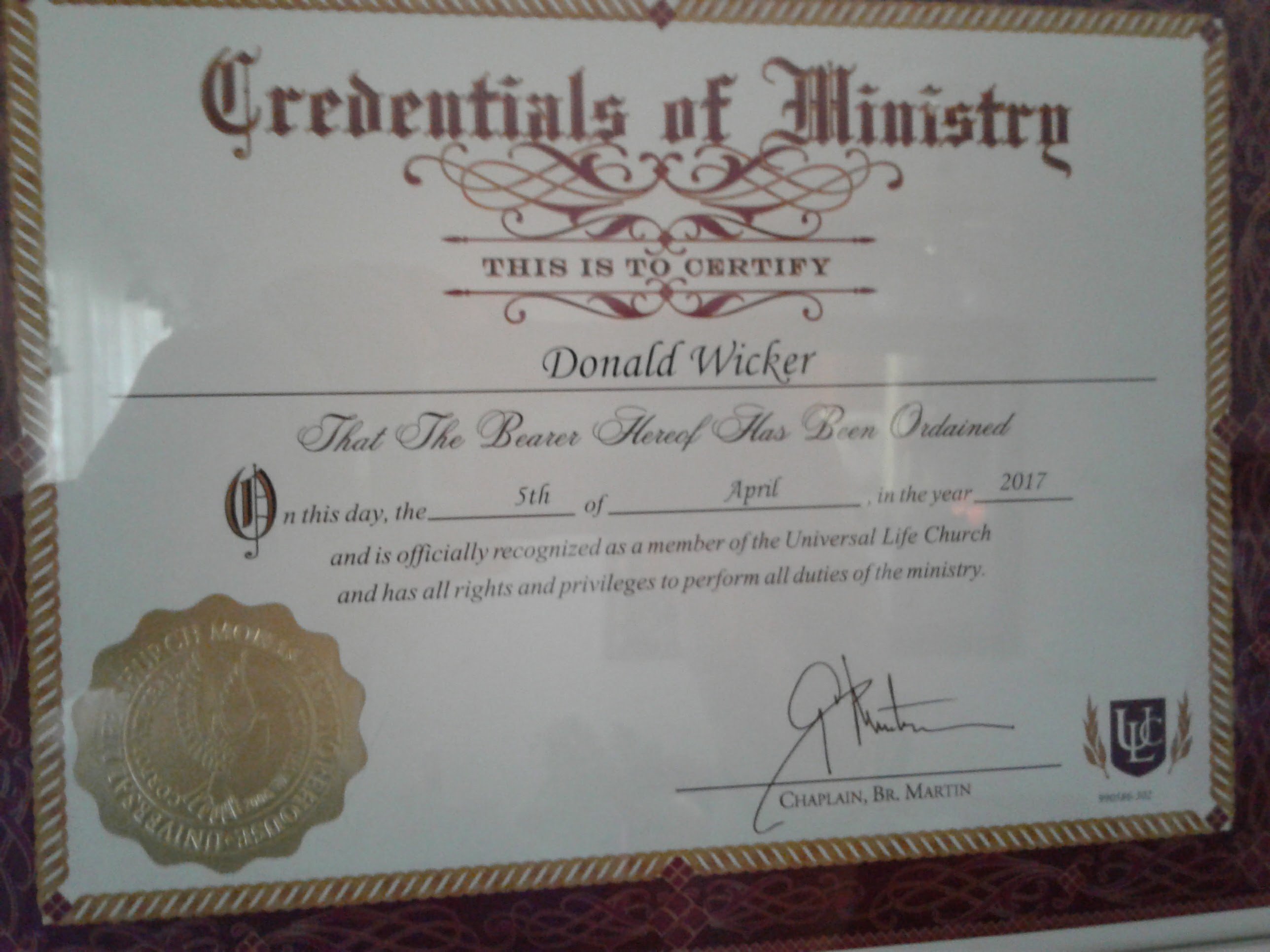 Donald Wicker banner