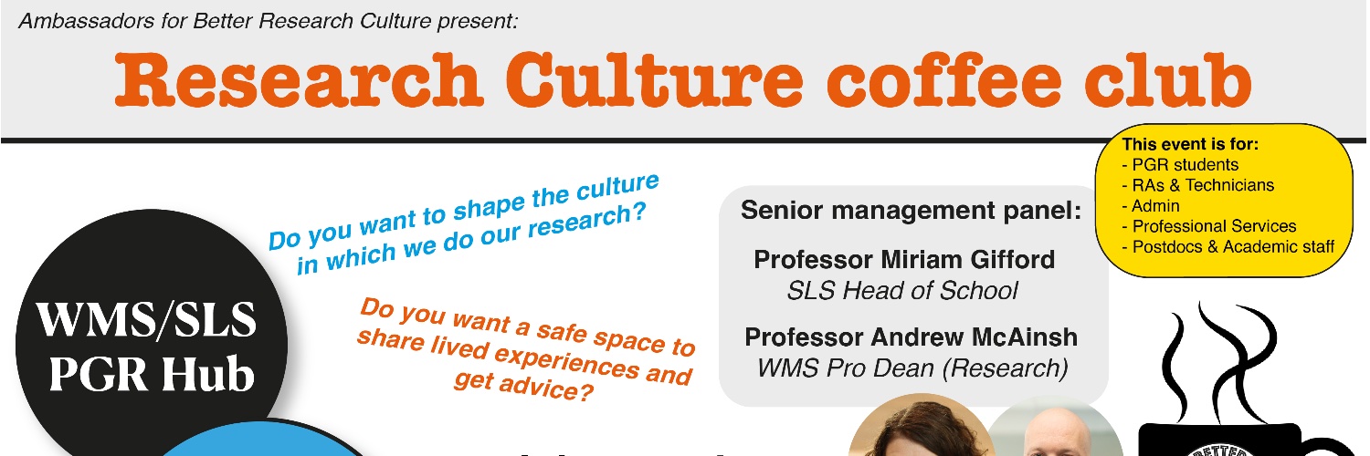 WMS Ambassadors for Better Research Culture (ABRC) banner