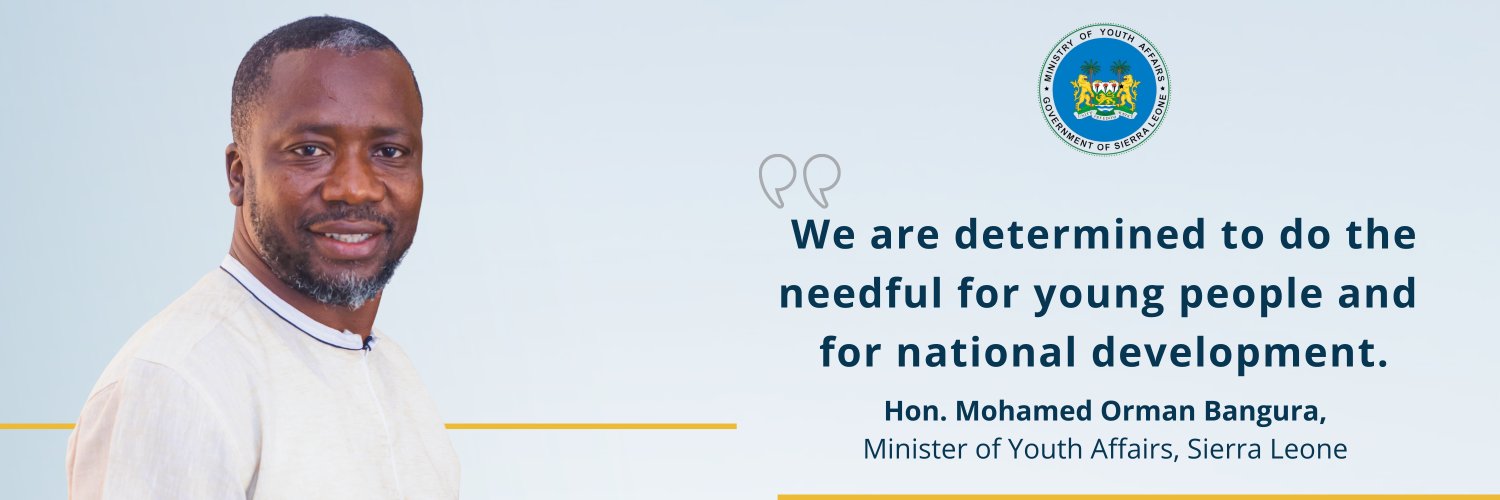 Minister of Youth Affairs - Sierra Leone banner