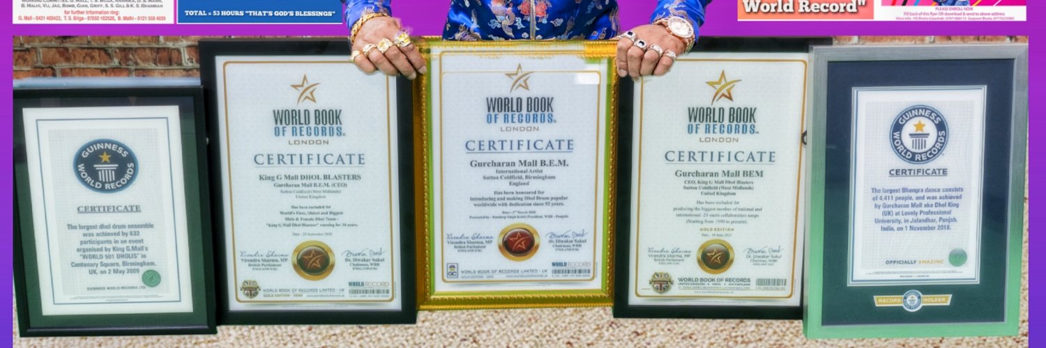 Dr King G Mall BEM, CEO, Ambassador banner