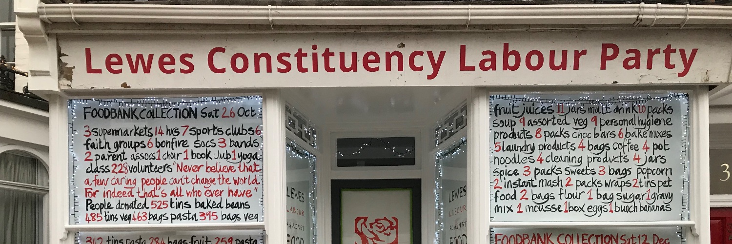 Lewes Labour Party's banner