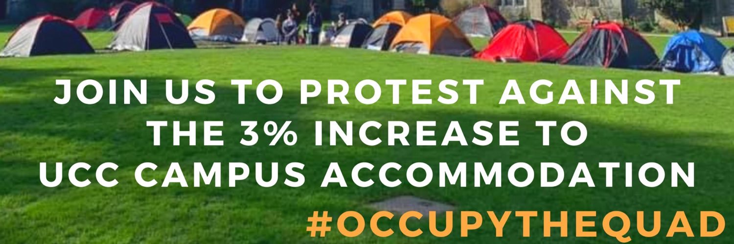 Occupy the quad banner