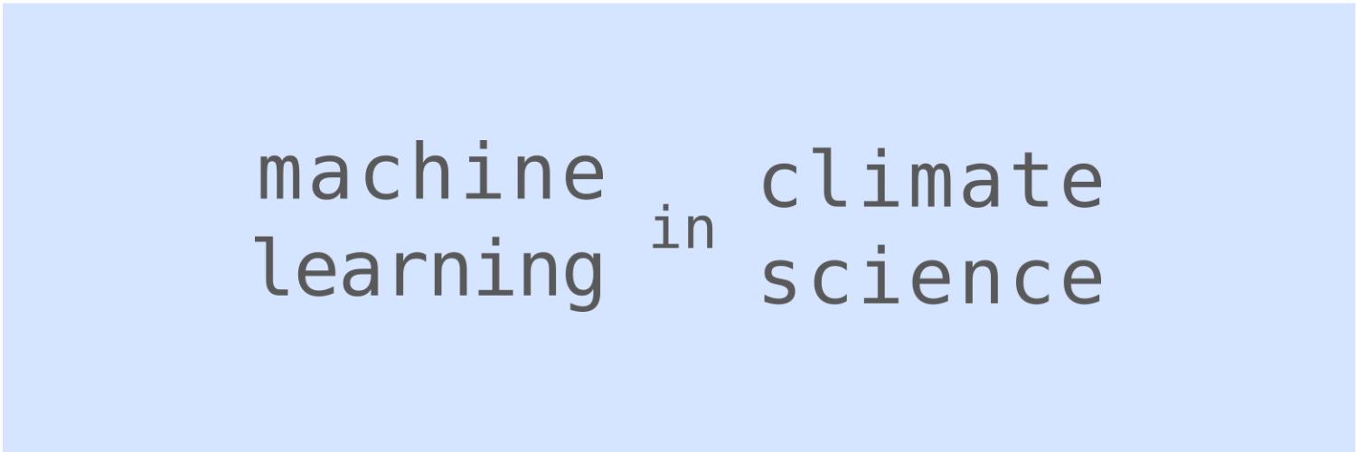 Machine Learning in Climate Science banner