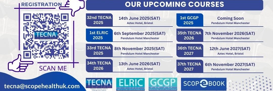 SCOPE COURSES @SCOPEHEALTHUK banner