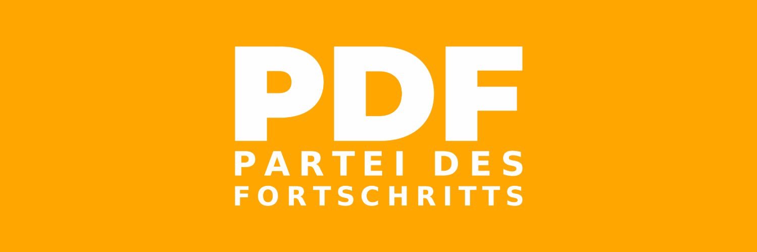 Partei des Fortschritts - PdF's banner