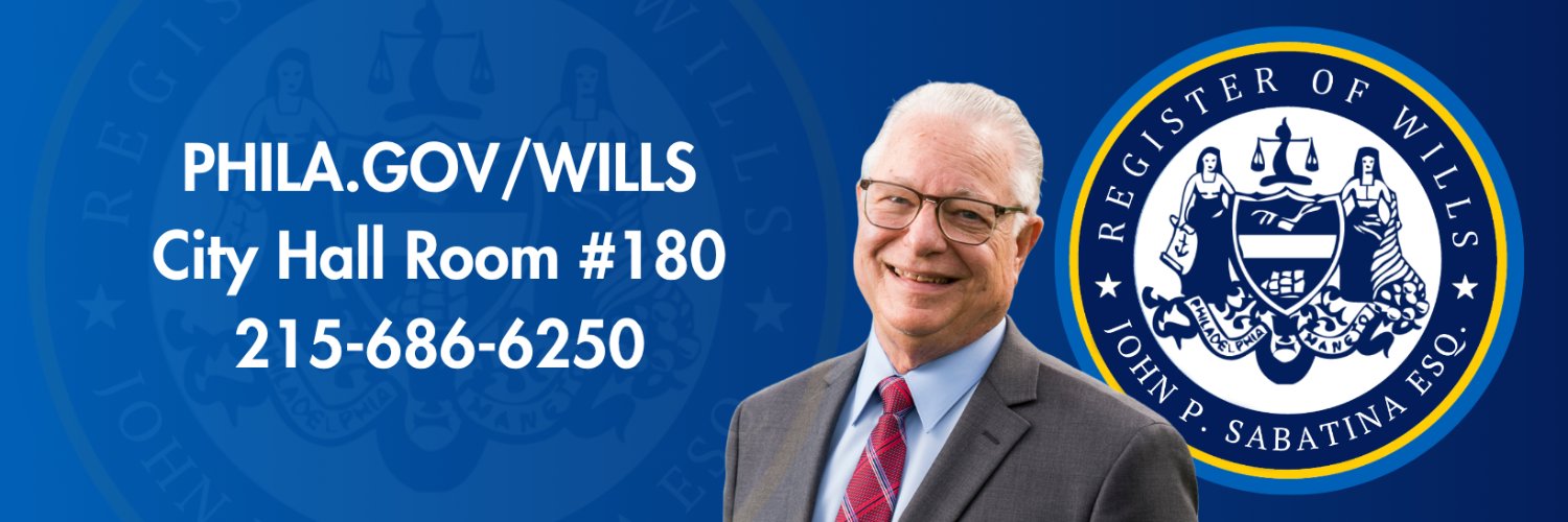 John P. Sabatina - Philadelphia Register of Wills banner