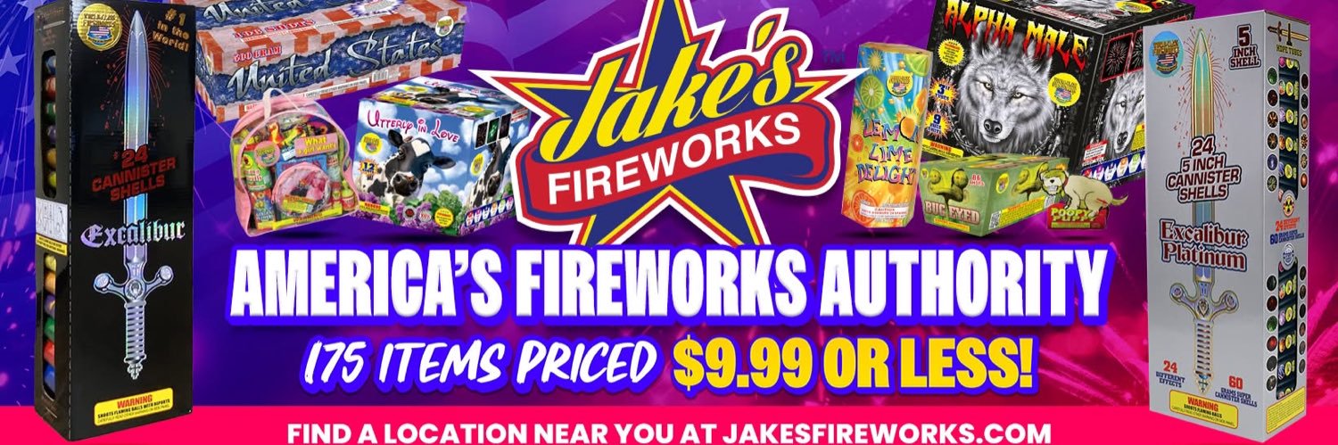 Jake's Fireworks banner
