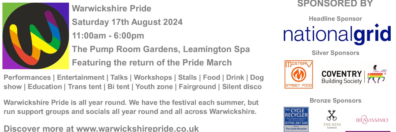Warwickshire Pride banner