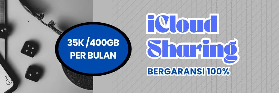 JUAL ICLOUD SHARING 35K/400GB banner
