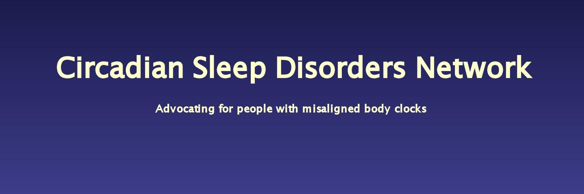 Circadian Sleep Disorders Network banner
