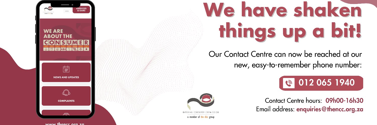 The National Consumer Commission (NCC)'s banner