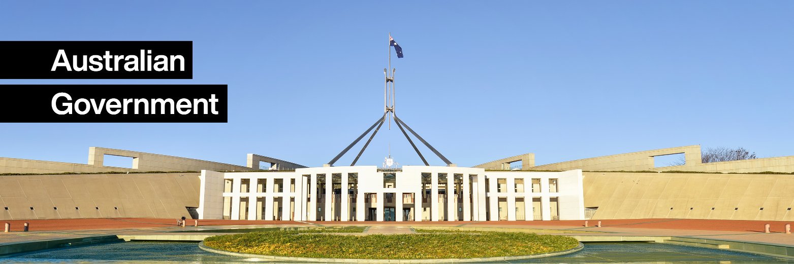 Australian Government's banner