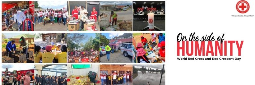 The South African Red Cross Society (SARCS) banner