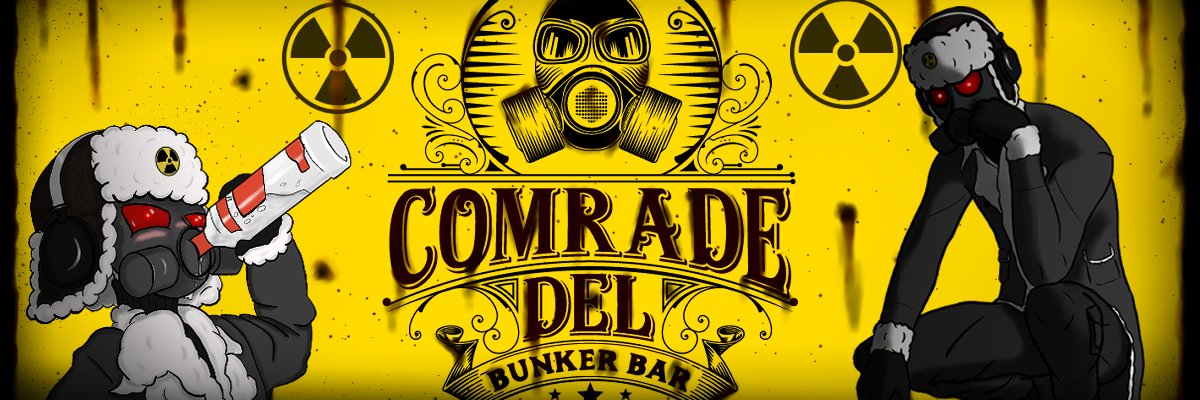 Comrade Del ☢️🥃 Gasmask Mothman banner
