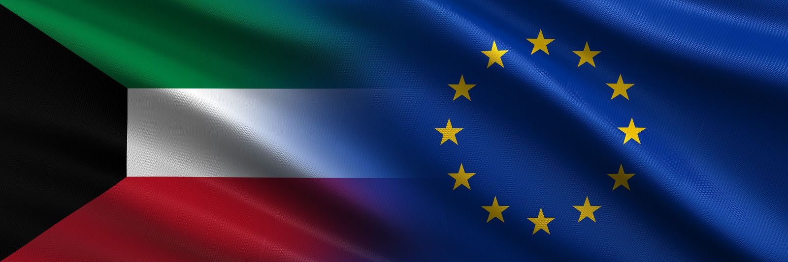 EU in Kuwait's banner