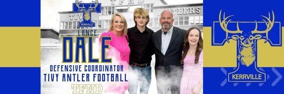 Coach Lance Dale's banner