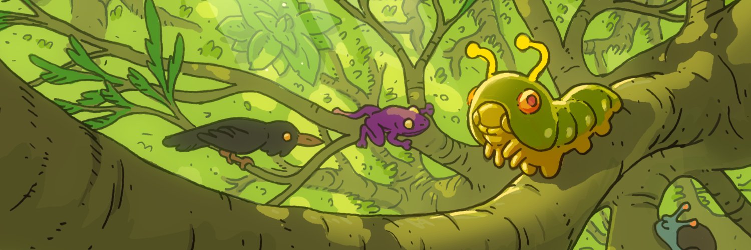 joe 🐛 making caterpillar game banner