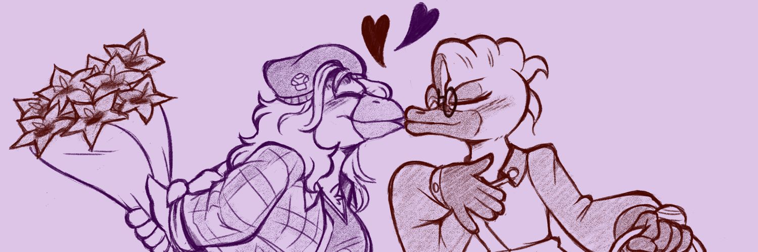Large purple and queer's banner