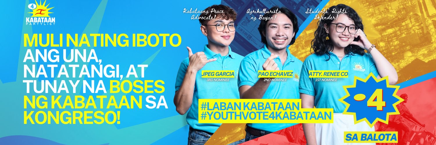 Kabataan Partylist-Southern Mindanao's banner