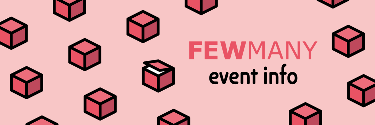 FEWMANY event info's banner