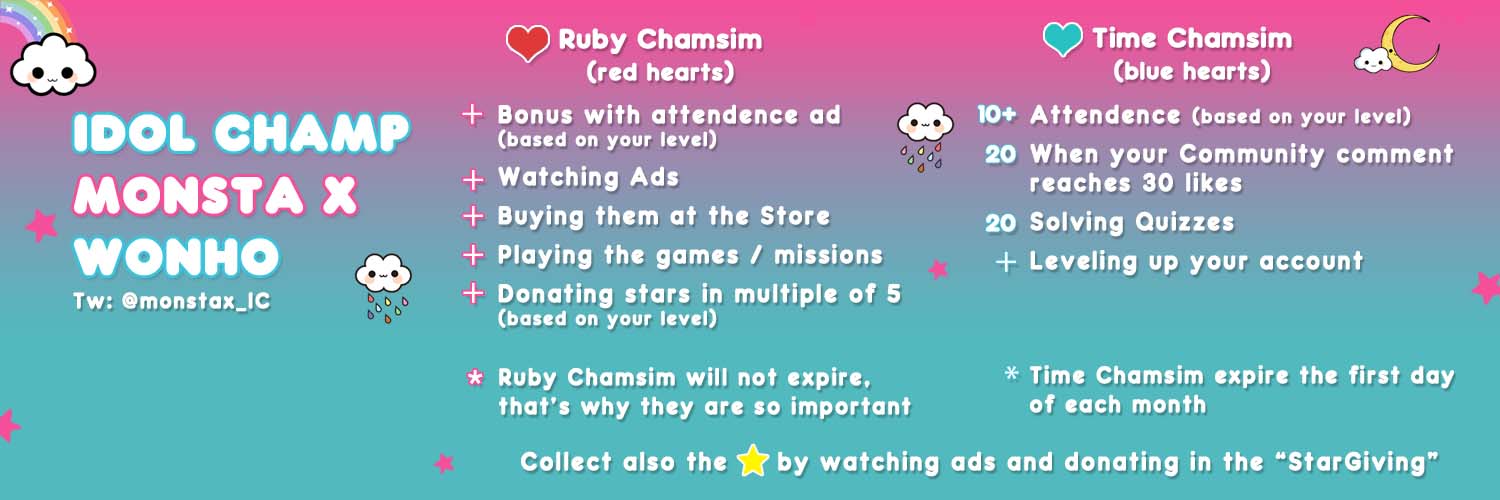 MXWH IDOL CHAMP ❤️💙 - semi hiatus banner