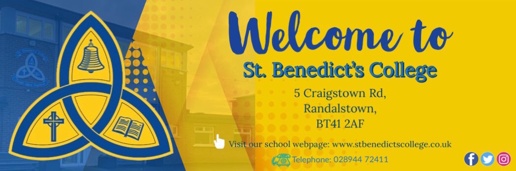 St Benedict's College, Randalstown. banner