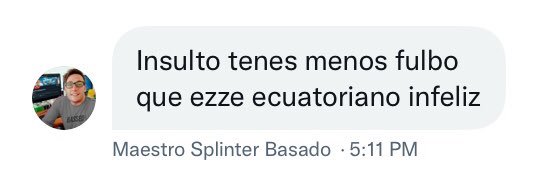 INSULTO A SPLINTER banner