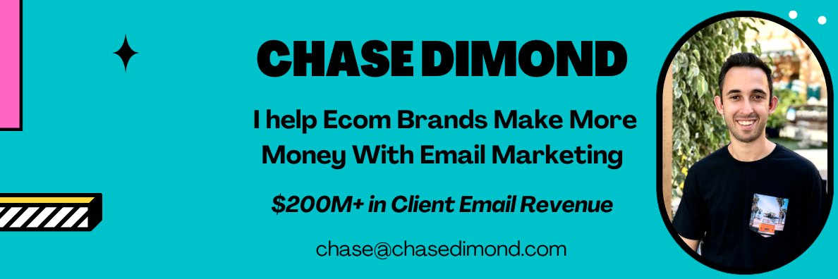 Chase Dimond | Email Marketing Nerd 📧's banner