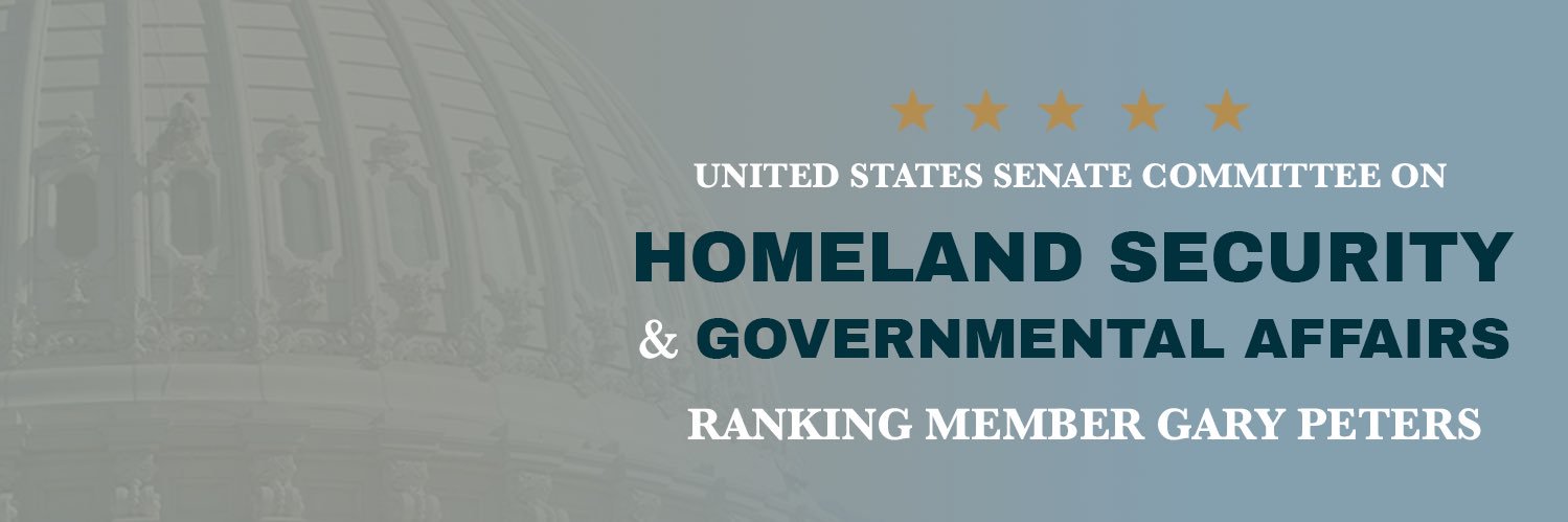 Homeland Security & Govt. Affairs Committee — Dems banner