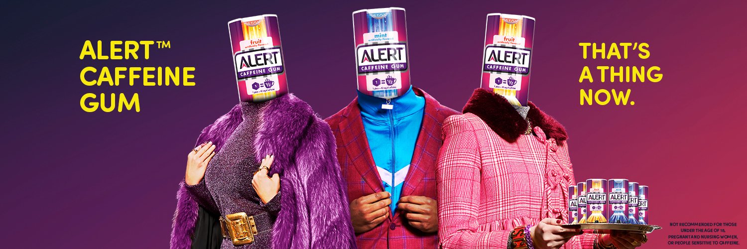Alert Caffeine Gum banner