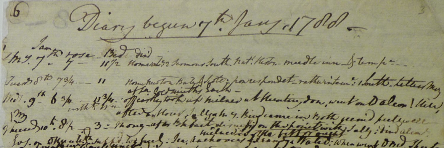 The Wilberforce Diaries Project banner