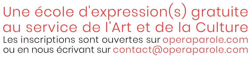 L'École de l'Opéra de la Parole banner