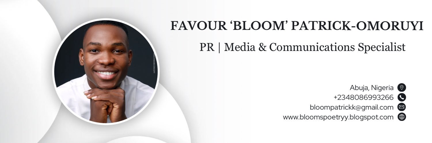 Bloom Patrick Omoruyi banner