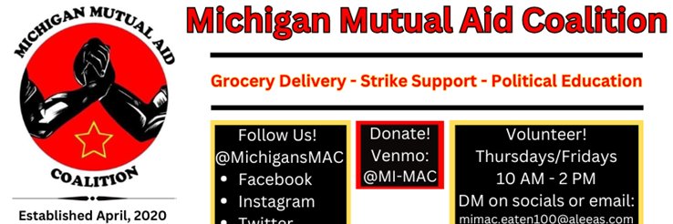Michigan Mutual Aid Coalition - MIMAC banner