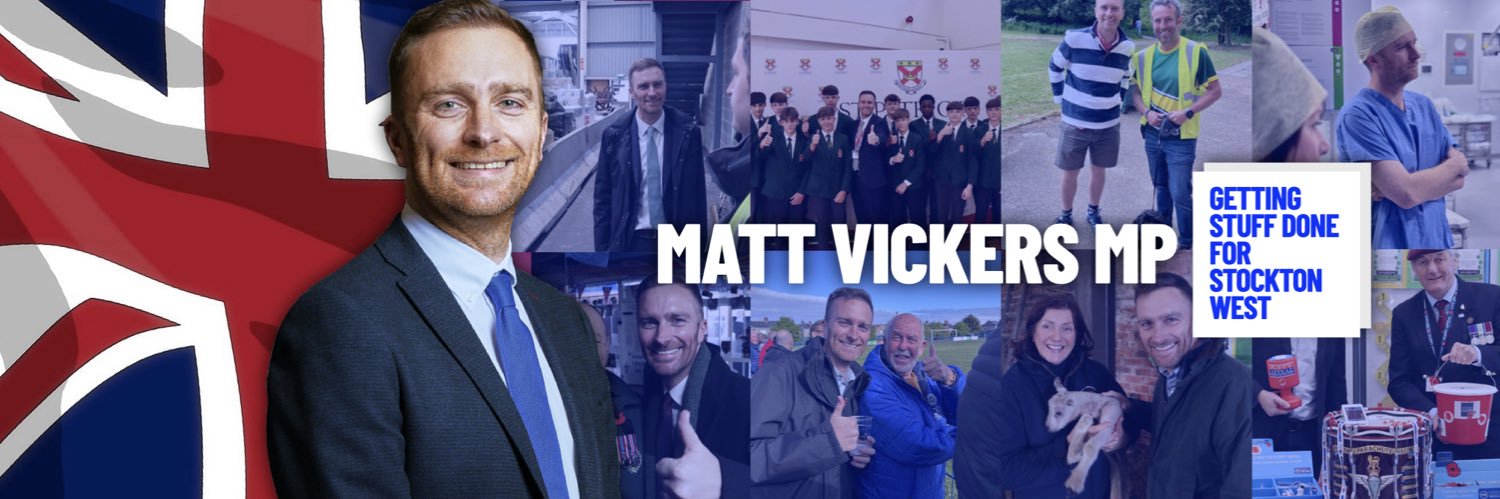 Matt Vickers MP's banner