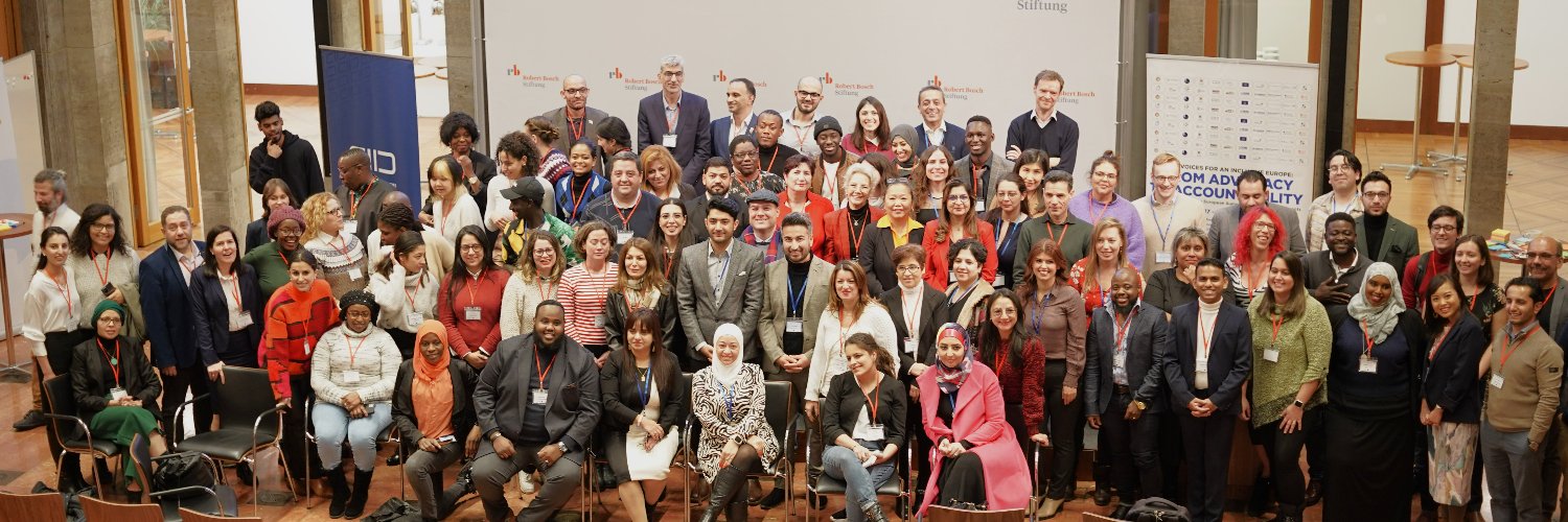 European Coalition of Migrants and Refugees (EUC) banner