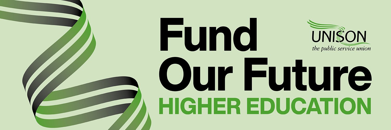 UNISON in Higher Education's banner