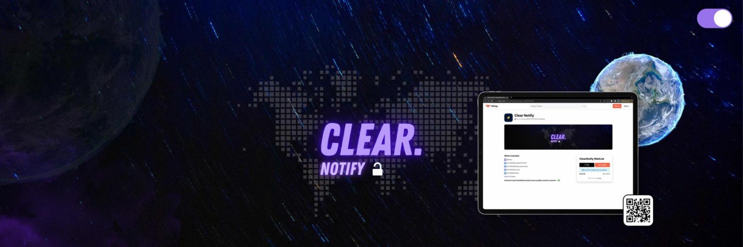 Clear Notify banner
