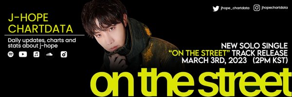 j-hope Charts¹³⁶ 🕺🎤 STREAM ON THE STREET (slow) Profile Banner