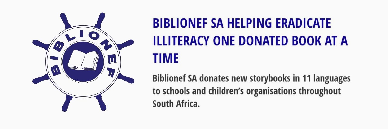 Biblionef South Africa banner