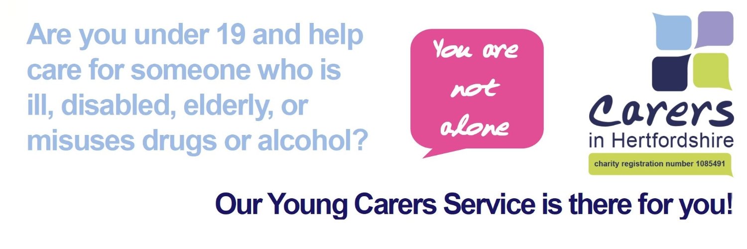 Young Carers Herts banner