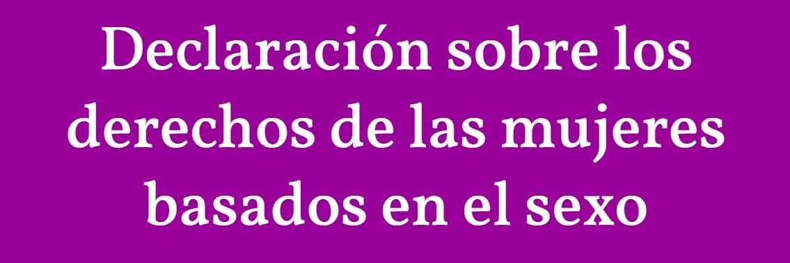 Derechos de las Mujeres basados en el Sexo banner
