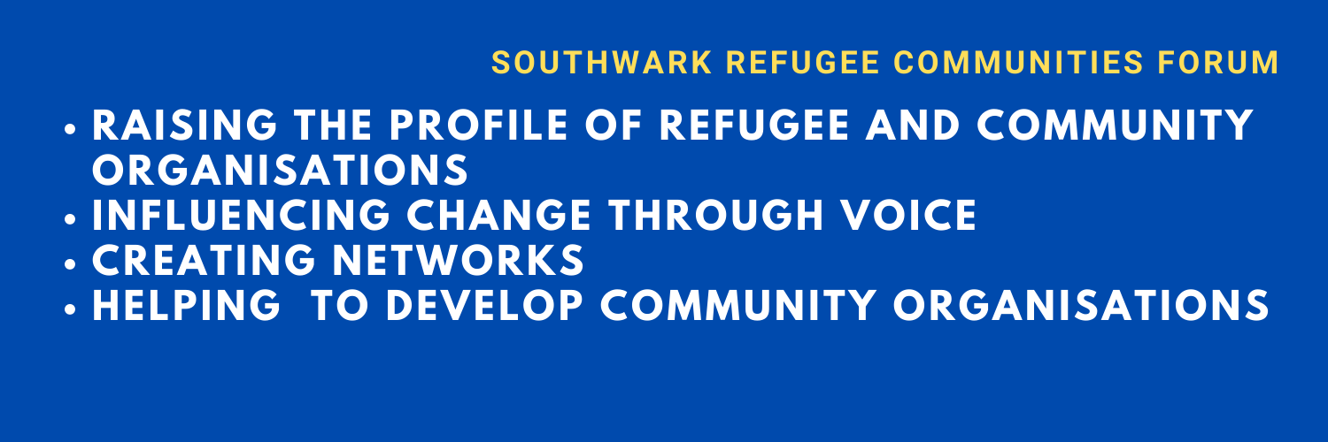 Southwark Refugee Communities Forum banner