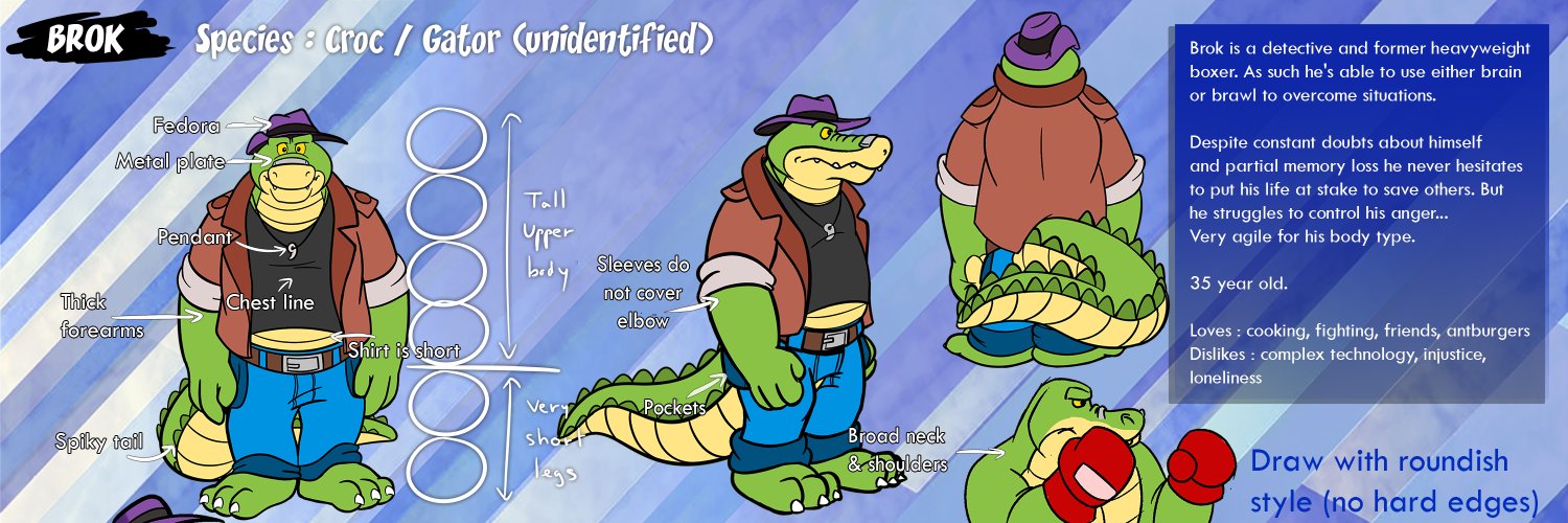 Brok the InvestiGator's banner