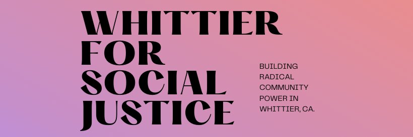 Whittier For Social Justice banner